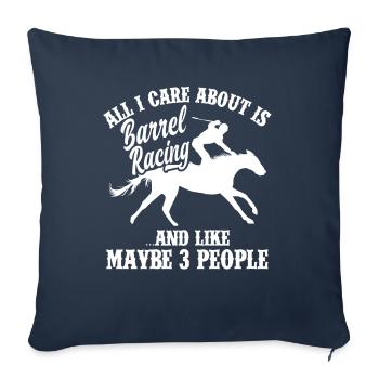 Fun Horse Racing Horse Racing Gift Idea - Sofa pillowcase 17,3'' x 17,3'' (45 x 45 cm) - navy - Front