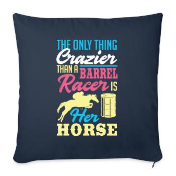Fun Horse Racing Horse Racing Gift Idea - Sofa pillowcase 17,3'' x 17,3'' (45 x 45 cm) - navy - Front