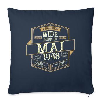 May 1948 Birthday Man - Sofa pillowcase 17,3'' x 17,3'' (45 x 45 cm) - navy - Front
