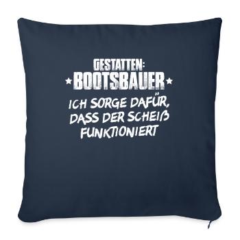 Bootsbauer Bootsbau Schiffbauer Schiffbau Boote - Sofakissenbezug 45 x 45 cm - Navy - Vorne