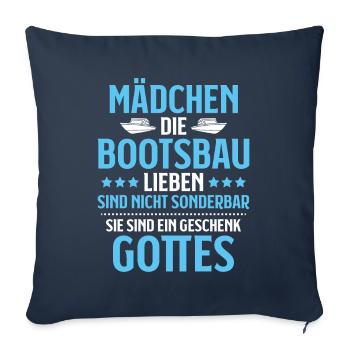 Bootsbauer Bootsbau Schiffbauer Schiffbau Boote - Sofakissenbezug 45 x 45 cm - Navy - Vorne