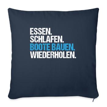 Bootsbauer Bootsbau Schiffbauer Schiffbau Boote - Sofakissenbezug 45 x 45 cm - Navy - Vorne
