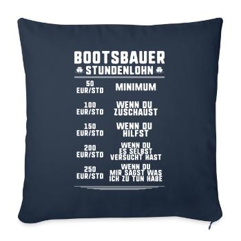 Bootsbauer Bootsbau Schiffbauer Schiffbau Boote - Sofakissenbezug 45 x 45 cm - Navy - Vorne