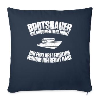 Bootsbauer Bootsbau Schiffbauer Schiffbau Boote - Sofakissenbezug 45 x 45 cm - Navy - Vorne