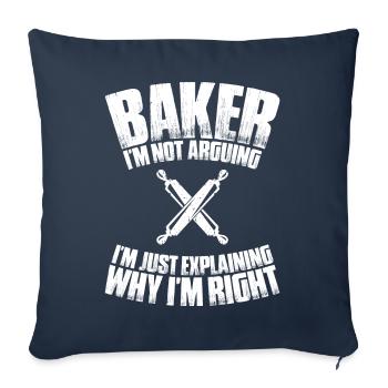 Baker Baking Baker Bakery Baking - Sofa pillowcase 17,3'' x 17,3'' (45 x 45 cm) - navy - Front