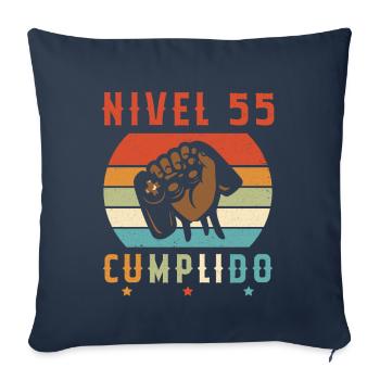 Niveau 55 complete - Housse de coussin décorative 45 x 45 cm - bleu marine - Devant