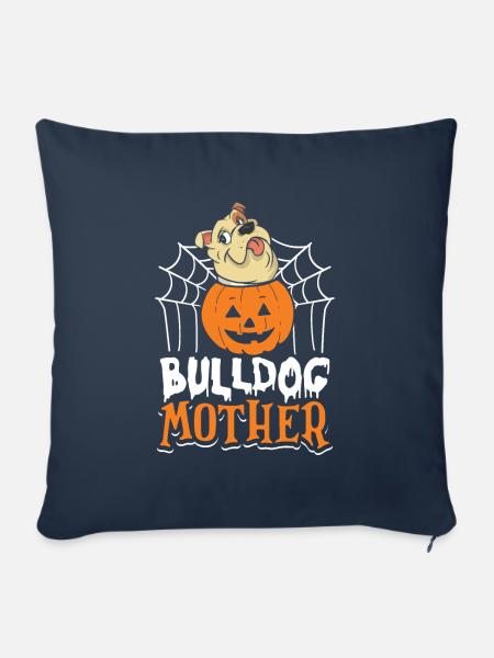 Bulldog Mother - Sofakissenbezug 45 x 45 cm - Navy