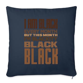 Melanin African American African American Woman - Sofa pillowcase 17,3'' x 17,3'' (45 x 45 cm) - navy - Front