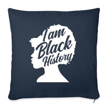 Melanin African American African American Woman - Sofa pillowcase 17,3'' x 17,3'' (45 x 45 cm) - navy - Front