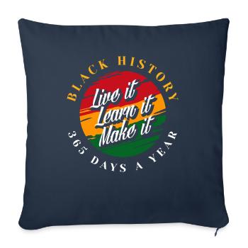 Melanin African American African American Woman - Sofa pillowcase 17,3'' x 17,3'' (45 x 45 cm) - navy - Front