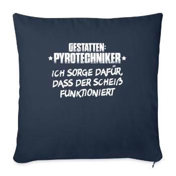 Pyrotechniker Feuerwerk Pyrotechnik Pyrotechnician - Sofakissenbezug 45 x 45 cm - Navy - Vorne