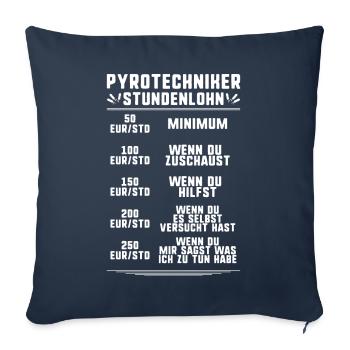 Pyrotechniker Feuerwerk Pyrotechnik Pyrotechnician - Sofakissenbezug 45 x 45 cm - Navy - Vorne