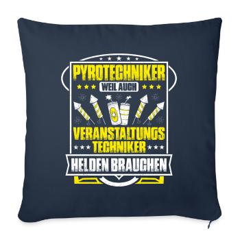 Pyrotechniker Feuerwerk Pyrotechnik Pyrotechnician - Sofakissenbezug 45 x 45 cm - Navy - Vorne
