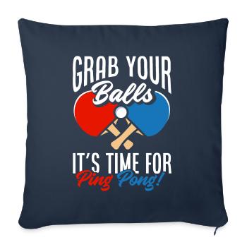 Fun Table Tennis Gift - Sofa pillowcase 17,3'' x 17,3'' (45 x 45 cm) - navy - Front