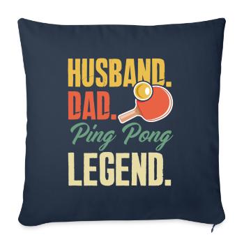 Fun Table Tennis Gift - Sofa pillowcase 17,3'' x 17,3'' (45 x 45 cm) - navy - Front