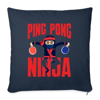 Fun Table Tennis Gift - Sofa pillowcase 17,3'' x 17,3'' (45 x 45 cm) - navy - Front