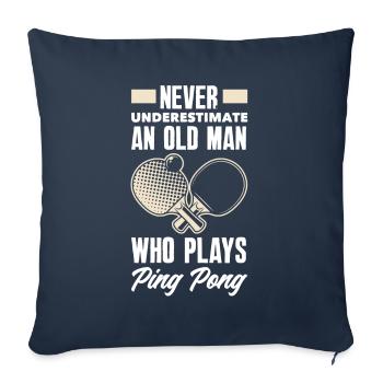 Fun Table Tennis Gift - Sofa pillowcase 17,3'' x 17,3'' (45 x 45 cm) - navy - Front