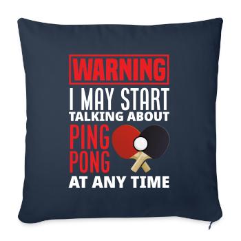 Fun Table Tennis Gift - Sofa pillowcase 17,3'' x 17,3'' (45 x 45 cm) - navy - Front