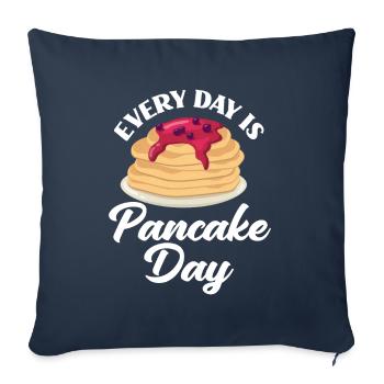 Funny Pancake Pancakes Gift - Sofa pillowcase 17,3'' x 17,3'' (45 x 45 cm) - navy - Front