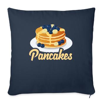 Funny Pancake Pancakes Gift - Sofa pillowcase 17,3'' x 17,3'' (45 x 45 cm) - navy - Front