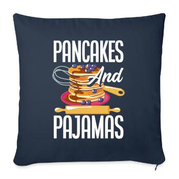 Funny Pancake Pancakes Gift - Sofa pillowcase 17,3'' x 17,3'' (45 x 45 cm) - navy - Front