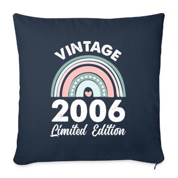 Fille du 16e anniversaire - Housse de coussin décorative 45 x 45 cm - bleu marine - Devant