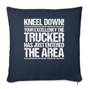 Truck driver Truck driver Professional driver Trucker - Sofa pillowcase 17,3'' x 17,3'' (45 x 45 cm) - navy - Front