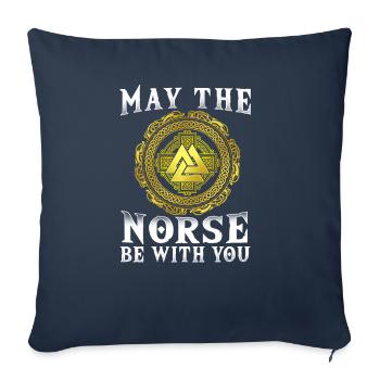 May The Norse Be With You Nordic Viking Runes - Sofa pillowcase 17,3'' x 17,3'' (45 x 45 cm) - navy - Front