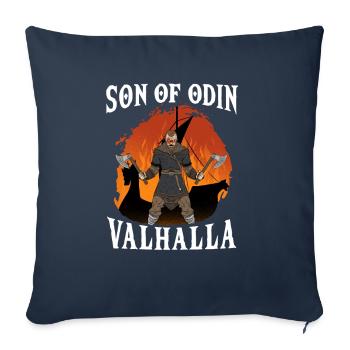 Son of Odin Viking Warrior - Sofa pillowcase 17,3'' x 17,3'' (45 x 45 cm) - navy - Front