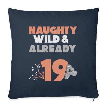 19 Jahre Geburtstag Koala - Sofakissenbezug 45 x 45 cm - Navy - Vorne