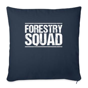 Forestier Forestier Forestier Forestier Ouvrier forestier Forêt - Housse de coussin décorative 45 x 45 cm - bleu marine - Devant