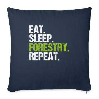 Forestier Forestier Forestier Forestier Ouvrier forestier Forêt - Housse de coussin décorative 45 x 45 cm - bleu marine - Devant