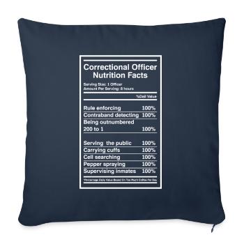 Prison guards Correctional officers - Sofa pillowcase 17,3'' x 17,3'' (45 x 45 cm) - navy - Front