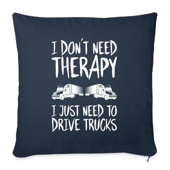Truck driver Truck driver Professional driver Trucker - Sofa pillowcase 17,3'' x 17,3'' (45 x 45 cm) - navy - Front
