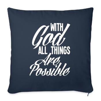 Jésus-Christ-Christ Religion Religieuse - Housse de coussin décorative 45 x 45 cm - bleu marine - Devant