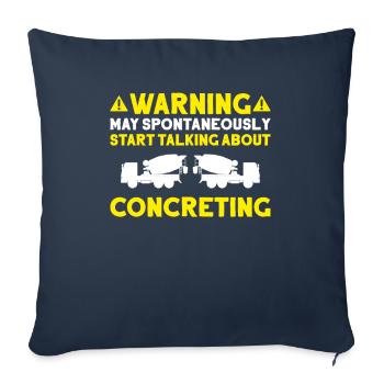 Concrete builder Reinforced concrete builder Concrete Worker - Sofa pillowcase 17,3'' x 17,3'' (45 x 45 cm) - navy - Front