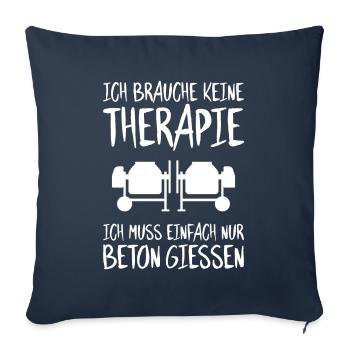 Concrete builder Reinforced concrete builder Concrete Worker - Sofa pillowcase 17,3'' x 17,3'' (45 x 45 cm) - navy - Front