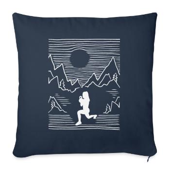 Lignes HIIT - Housse de coussin décorative 45 x 45 cm - bleu marine - Devant