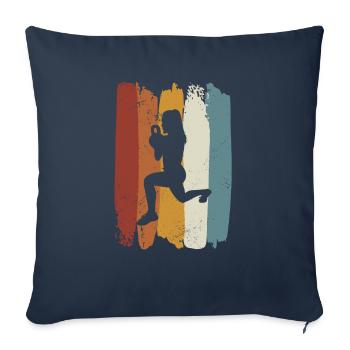 HIIT rétro - Housse de coussin décorative 45 x 45 cm - bleu marine - Devant
