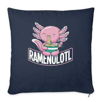 Ramen Axolotl Ramenolotl Funny Ramen - Sofa pillowcase 17,3'' x 17,3'' (45 x 45 cm) - navy - Front