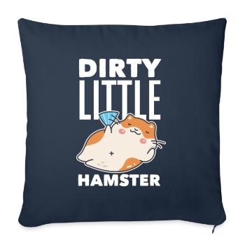 Funny Hamster Gift - Sofa pillowcase 17,3'' x 17,3'' (45 x 45 cm) - navy - Front