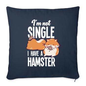 Funny Hamster Gift - Sofa pillowcase 17,3'' x 17,3'' (45 x 45 cm) - navy - Front