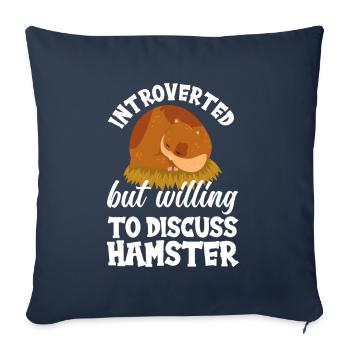Funny Hamster Gift - Sofa pillowcase 17,3'' x 17,3'' (45 x 45 cm) - navy - Front