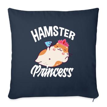 Funny Hamster Gift - Sofa pillowcase 17,3'' x 17,3'' (45 x 45 cm) - navy - Front