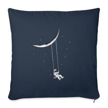 Astronaut on swing - Sofa pillowcase 17,3'' x 17,3'' (45 x 45 cm) - navy - Front
