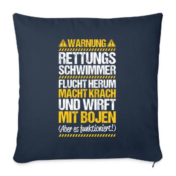 Rettungsschwimmer Wasserrettung Lifesaver - Sofakissenbezug 45 x 45 cm - Navy - Vorne
