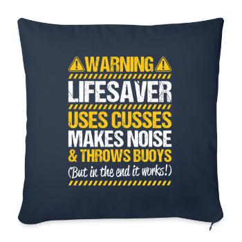 Lifeguard Water Rescue Lifesaver - Sofa pillowcase 17,3'' x 17,3'' (45 x 45 cm) - navy - Front