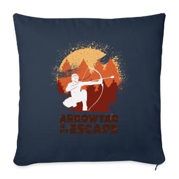 Arrowtag, Tir à l’arc - Housse de coussin décorative 45 x 45 cm - bleu marine - Devant