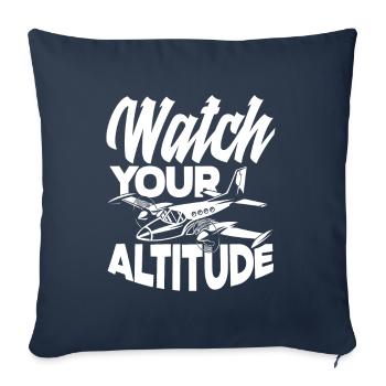 Airplane Aviation Pilot Funny Pilot Gift - Sofa pillowcase 17,3'' x 17,3'' (45 x 45 cm) - navy - Front