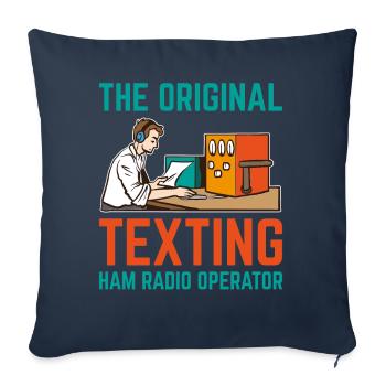 The Original Texting Ham Radio Operator - Sofakissenbezug 45 x 45 cm - Navy - Vorne